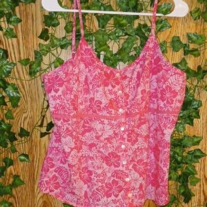 Big Dogs Pink Bustier Camisole Top